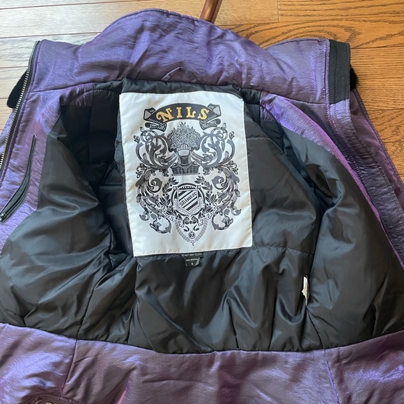 NILS Vintage Iridescent Metallic Purple Cropped Ski Jacket - Picture 10 of 16